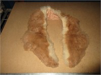 COLLAR Vintage Fox Fur Handmade Cream Color Unique