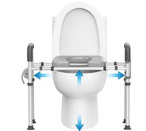 Agrish Raised Toilet Seat with Handles