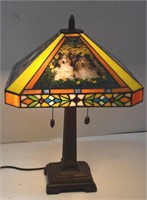 Danbury Mint The Sheltie Stained Glass Lamp RARE