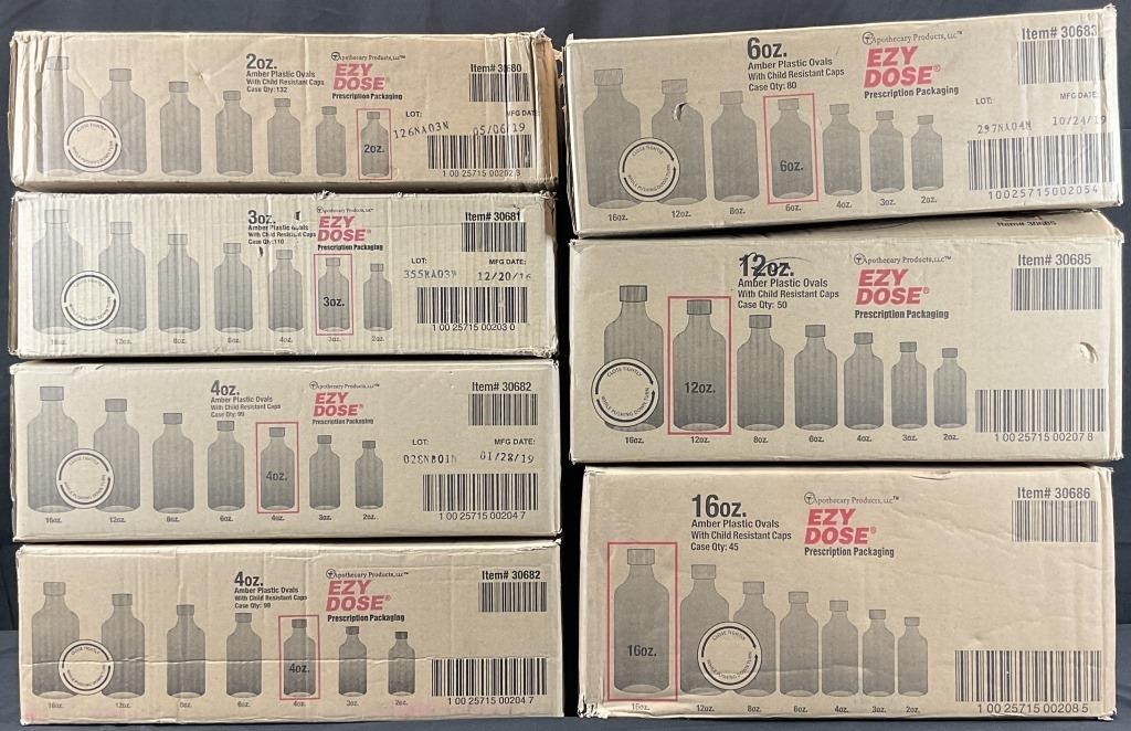 Plastic Pharmacy Bottles, 7 Boxes