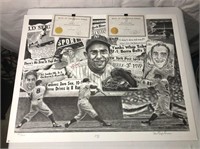 Yogi Berra Autographed Print With COA- NO SHIPPING