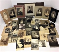 Selection of Antique Portraits Affixed to