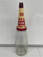 Shell X-100 Tin Top On 1 Quart Bottle