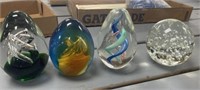 4 - Large Glass Paperweights