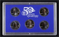 2001 United States Mint Proof Quarters 5 pc set No