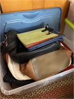 Assorted handbags and purses