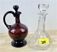 Two Glass Decanters
