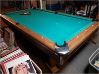 Vintage Pool Table w/ Balls