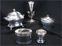 Group of Silver Plate Decorative Accessories