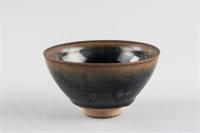 Chinese Ming Style Black Flambe Porcelain Bowl