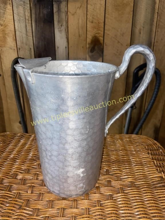 Hammered aluminum pitcher