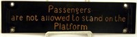 RAILROAD BRASS SIGN PLATE