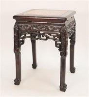 Carved Marble Top Chinese Table