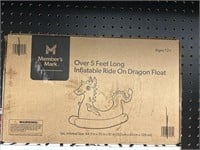 MM over 5 ft long inflatable ride on Dragon float