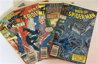 THE WEB OF SPIDERMAN LOT OF FOUR COMICS