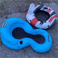 (2) Blow Up River Floats - No Holes - Holds Air