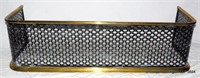 Antique Brass and Steel Mesh Fire Guard.