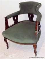 Edwardian Mahogany Tub Chair.