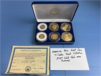 AMERICA COINS GOLD CLAD BRONZE 24k PURE GOLD