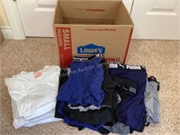 Box of Large Men’s T-shirts & Underwear