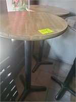 24" ROUND WOOD HIGH TOP TABLES - 43" HIGH