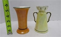 2 Vintage Lusterware Vases Made in Slovakia