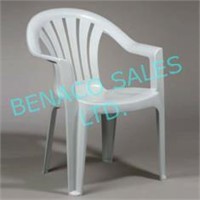 35X, PLASTIC BISTRO CHAIRS,W/ ARMS