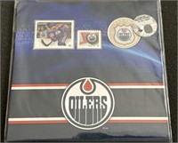 2014 Oilers Hockey Coin With Stamps
