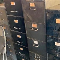(2) 5 drawer metal file cabinets