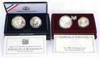 1992 & 1994 US COMMEM SILVER OLYMPIC & WORLD CUP S