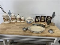 Canister set & dishes