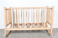 Vintage Wooden Rocking Crib