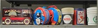 Vintage spiderman and captain America lunchboxes,