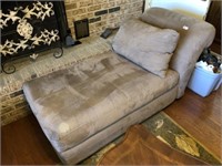 Suede Leather Chaise