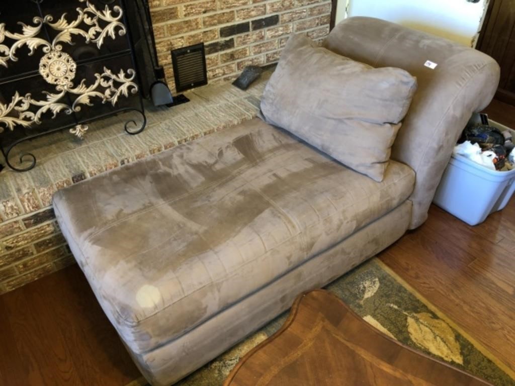 Suede Leather Chaise