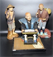 Japanese Hakata Ceramic Doll Figurines