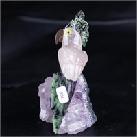 Natural Stone Handcarved Quartz Bird