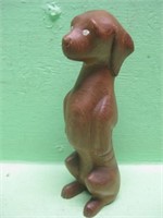 Vintage Hand Carved Wood Standing Dog