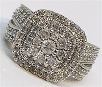 10KT WHITE GOLD 1.85CTS DIAMOND RING