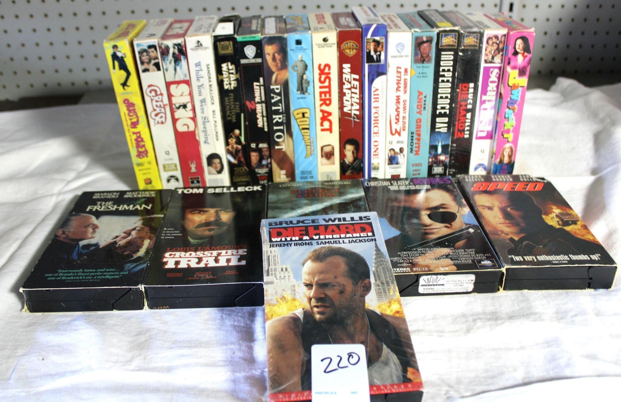 VHS Movies Lot