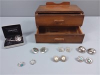 Silver Jewelry & Vintage Box