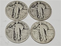 4 1926  Silver Standing Liberty Quarter Coin