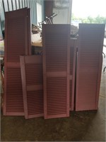 LOT OF HOUSE SHUTTERS- BURGUNDY-SET OF 12