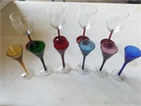 SET OF 10 COLORED GLASSES