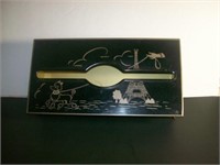 Mid Century Eiffel Tower Poodle wall mount tissue