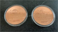 (2) 1oz Copper Round