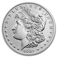 2021-d Silver Morgan Dollar (w/ Box & Coa)