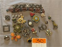 Collection of Brooches & More Costume Jewelry