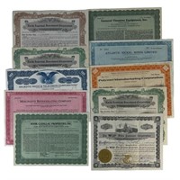 Vintage Various Common Stock Certificates