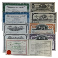 Vintage Various Common Stock Certificates